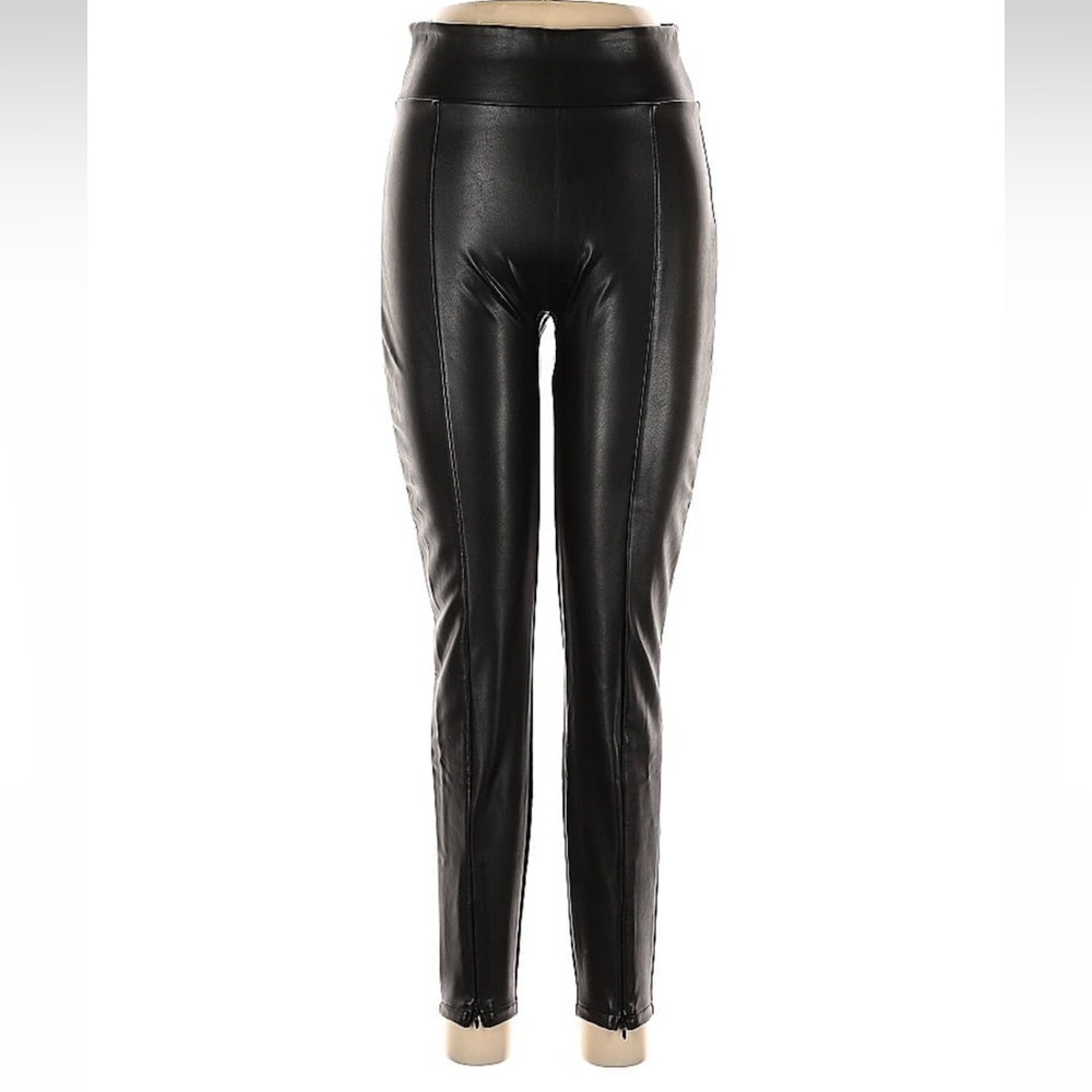 Abercrombie & Fitch Vegan Leather Front Zip Ankle Legging Pant